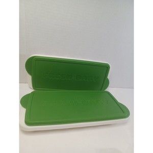 2 Baby food tray Fresh FOOD Breast milk Storage FREEZER TRAY  GREEN Made in USA